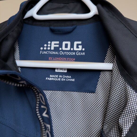 London Fog Blue Windbreaker No Hood (Large) - Picture 4 of 4